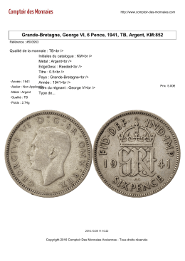 Grande-Bretagne, George VI, 6 Pence, 1941, TB, Argent, KM:852