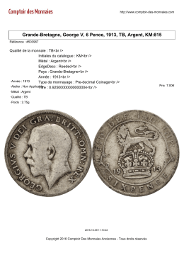 Grande-Bretagne, George V, 6 Pence, 1913, TB, Argent, KM:815