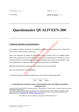 Questionnaire QUALIVEEN-30 - ProQolid