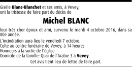 Michel BLANC - Hommages.ch