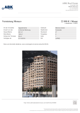 Vermietung Monaco 22 000 € / Monat