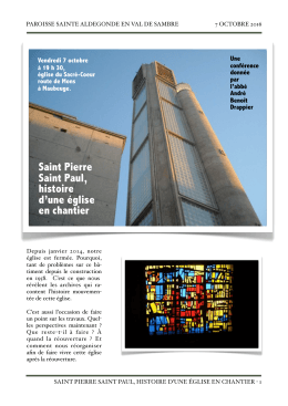 Communiqué - Conférence Saint Pierre saint Paul