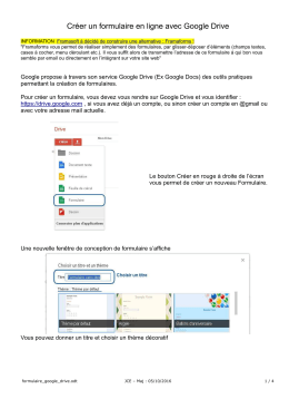 Créer un formulaire en ligne avec Google Drive - JC Etiemble