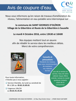 Conseils et précautions - Mairie de Saint
