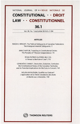 Prof. Wade K. Wright published &ldquo;The Political Safeguards of