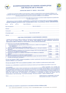 2014 - questionnaire de sant&eacute; simplifi&eacute;