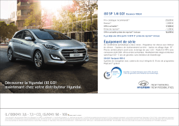 Découvrez la Hyundai i30 GO! maintenant chez votre
