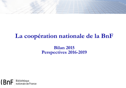 La coopération nationale de la BnF