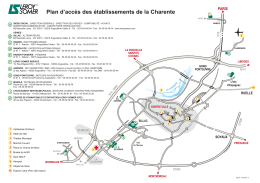 Plan d`accès des établissements de la Charente