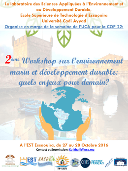 2ème Workshop sur l`environnement marin et développement durable