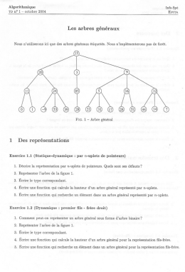 Les arbres g&eacute;n&eacute;raux