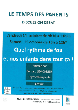 Affiche discussion débat