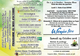 Activités octobre 2016