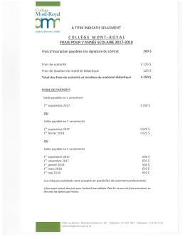 Page 1 Collège Mont-Royal Omr b=4 À TITRE INDICATIF