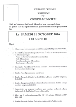 2016.10.01 Ordre du Jour du CM