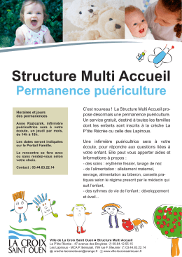 Structure Multi Accueil - Ville de La Croix Saint Ouen
