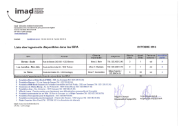 Liste des logements disponibles dans les IEPA