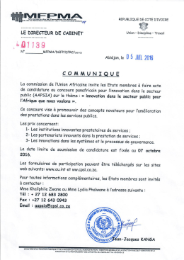 Consulter l&acute;offre - ministere de la fonction publique et de la reforme