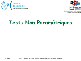 Tests Non Paramétriques