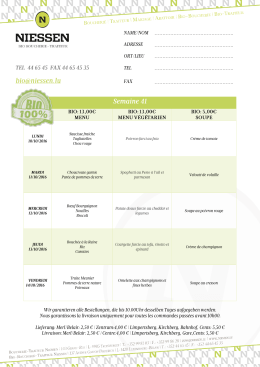 Page 1 ^ ^ ^ N.N. "" (S) NIESSEN BIO BOUCHERIE – TRAITEUR