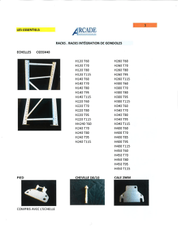 Page 1 Page 2 LES ESSENTIELS A RCADE RACKS. RACKS