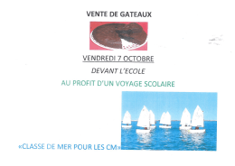 vente gateau CM octobre