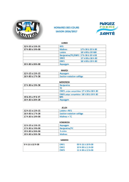 Ici - SAT Natation