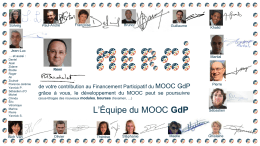 L`Équipe du MOOC GdP