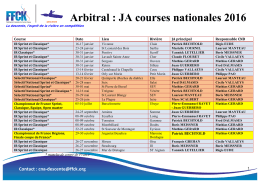 Arbitral : JA courses nationales 2016