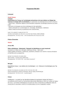 Programme FDS 2016 Limousin Poitou-Charentes