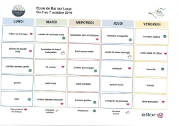 Menus Restauration