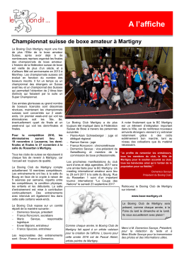 Journal N° 38.pub - Boxing Club de Martigny