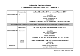 calendrier-2016-2017-master2 - Université Paris 2 Panthéon