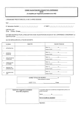 Mod&egrave;le de devis pour le cong&eacute; VAE