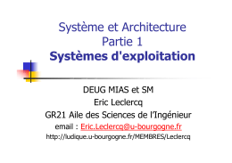 Système et Architecture Partie 1