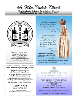 10-09-2016 28 Niedziela Zwykla - St. Helen Parish in Chicago, IL