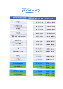 Page 1 2:252FZE SPRZEDAŻ BILETÓW MIESIĘCZNYCH NA M