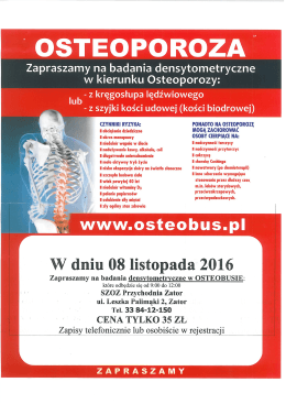 Osteoporoza 8 listopad 2016