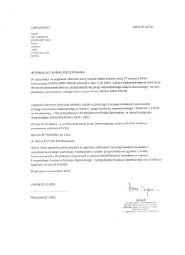 Wybór wykonawcy projektu