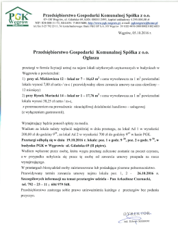 treść ogłoszenia