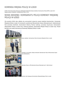 Generuj PDF - Komenda Miejska Policji w Łodzi