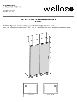Instrukcja - drzwi prysznicowe QUADRAL przesuwne