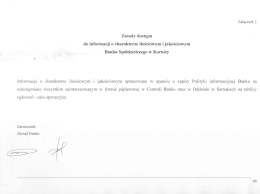 Zasady dostępu