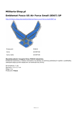 Militaria-Shop.pl Emblemat Fosco US Air Force Small (8567) SP