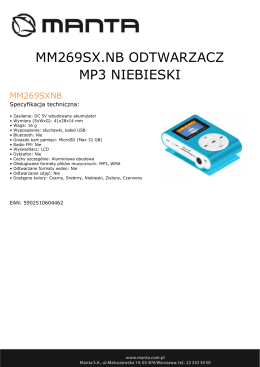 mm269sx.nb odtwarzacz mp3 niebieski