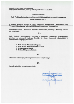 Uchwała 9.2016_Komisja ds. Oceny Nauczycieli Akademickich