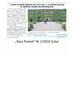 „Nasz Powiat” Nr 2/2016 (luty)