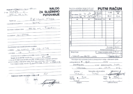 Page 1 NALOG ZA SLUŽBENO PUTOVANJE a. es case º sve вазак