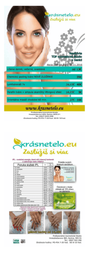 Page 1 rásnetelo.eu Zastúžiš si viac Lymfodrenáž 7x Parafín tváre +