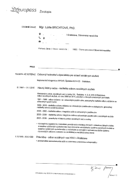 Životopis kandid&aacute;ta